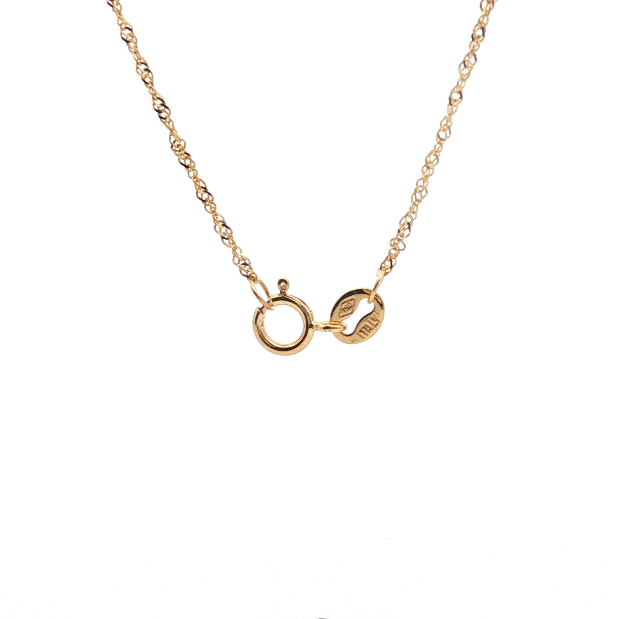 18Kゴールドツイストチェーンネックレス：イタリアの繊細なジュエリー