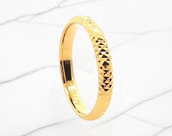 18K Real Gold Ring Jewellery | Light and Delicate Lightweight Design