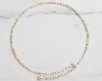 18 kt echt gouden natuurlijke zoetwater zoetwaterparelketting sieraden ronde parel: 3,00~6,00 mm