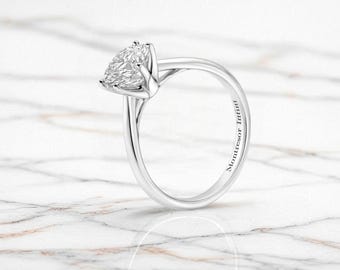 14K echt gouden in het lab gekweekte diamanten ring sieraden | 1 karaat, puur licht, de taal van goud