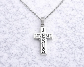 Double-layer "God Bless Me" cross necklace - the interweaving of faith and love, warm protection