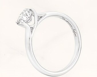 Crown 18K gold diamond ring | French elegance engagement ring, design of eternal commitment