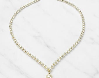 18 kt echt gouden natuurlijke zoetwater zoetwaterparelketting sieraden ronde parel: 2,50~7,00 mm