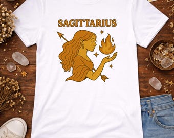 Sagittarius Zodiac Shirt | Fire Sign Astrology Tee | Sagittarius Horoscope Gift | Unisex Graphic TShirt