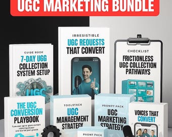 UGC-marketingbundel: conversieplaybook, gids met verzoeken en managementstrategie (digitale download)