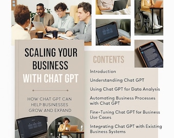 Libro electrónico sobre escalamiento empresarial de Chat GPT: Automatización de IA, plantilla de Canva para MRR