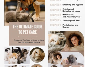 e-boek handboek dierenverzorging: MRR, voeding, training (bewerkbare Canva-link)