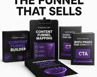 Contenttrechterbundel: blauwdruk, gids voor e-boeken en BOFU (digitale download)