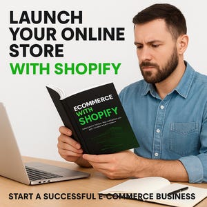 Ecommerce with Shopify eBook – Launch & Grow Your Online Store | Shopify Store Setup Guide for Beginners