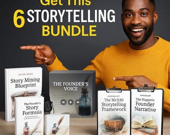 Oprichter verhalenbundel: digitale gids voor persoonlijke merkstrategie (6-in-1) (digitale download)