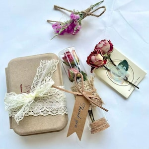 Handmade Resin Preserved Rose – Eternal Flower in Gift Box – Real Dried Flower Keepsake – Romantic Handmade Gift for Her