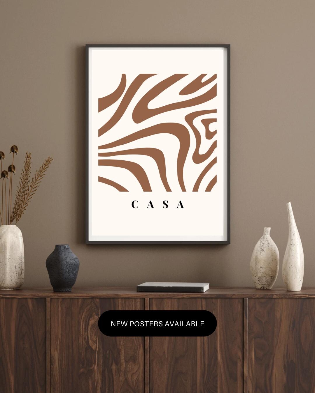 Modern Abstract Wall Art Printable, Neutral Minimalist Poster, Beige ...