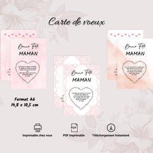 Happy Mother's Day Greeting Cards - Set of 3 Printable PDF Templates - A6 Size - Instant Digital File - Mother's Day Gift