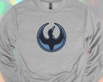 Minnesota Rebel Alliance Unisex Fleece Sweatshirt: MN State Bird Loon Political Resistance