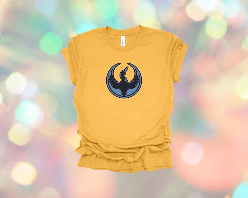 Minnesota Rebel Alliance Political Tee: MN State Bird Loon Protest + Resistance Unisex Shirt Mustard