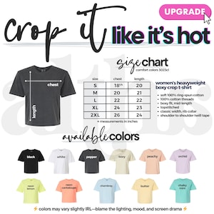 Comfort Colors Boxy Crop Tee Upgrade: Custom Design Add-On