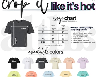 Comfort Colors Boxy Crop Tee-uppgradering: Tillägg till specialdesign
