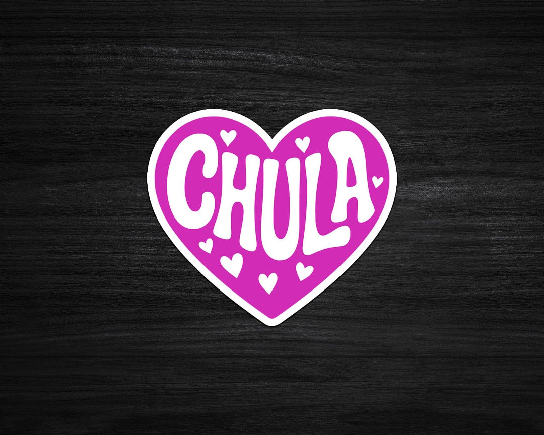Chula Heart Sticker: Latina Vinyl Decal for Laptop, Water Bottle ...