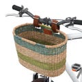 Handmade Seagrass Woven Bike Basket, Cruiser Beach Bicycle