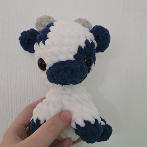 Handmade Crochet Cow Plush – Soft Amigurumi Farm Animal – Cute Cow Lover Gift