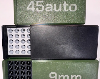 Ammo Boxes (Pistol Calibers) 50 Round Capacity Fully Customizable! Several Colors and Lid Designs