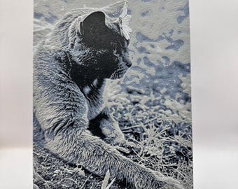 3D Printed Painting Picture Artwork Black & White