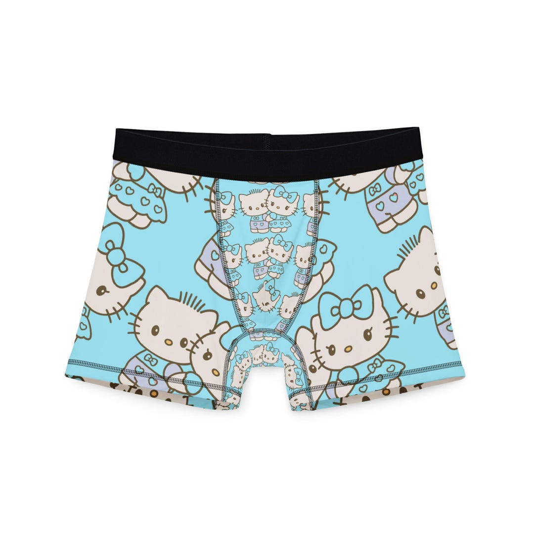 Coquette Baby Blue Hello Kitty Boxer Briefs | Kawaii Gift for Him ...