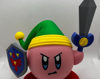 Contenedor de Link Kirby Mashup / Decoración de escritorio para gamers impresa en 3D