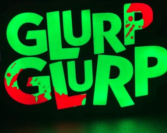 Dungeon Crawler Carl "GLURP GLURP" LED Light Box | LitRPG Fan Decor | Gaming Room Display