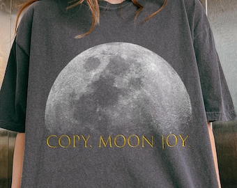 Copy Moon Joy Quote Shirt, Gift for Women, Lunar Minimal Space