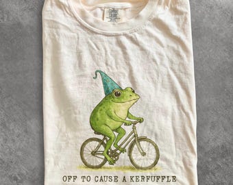Comfort Colors® Aus, um ein Kerfuffle Frosch-Shirt zu verursachen, lustiges Weirdcore Meme T-Shirt für Erwachsene, ästhetisches Grafik-T-Shirt Männer Frauen