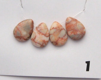 Pendant Set Redline Jasper Teardrop Focal Set Beads a Plenty™