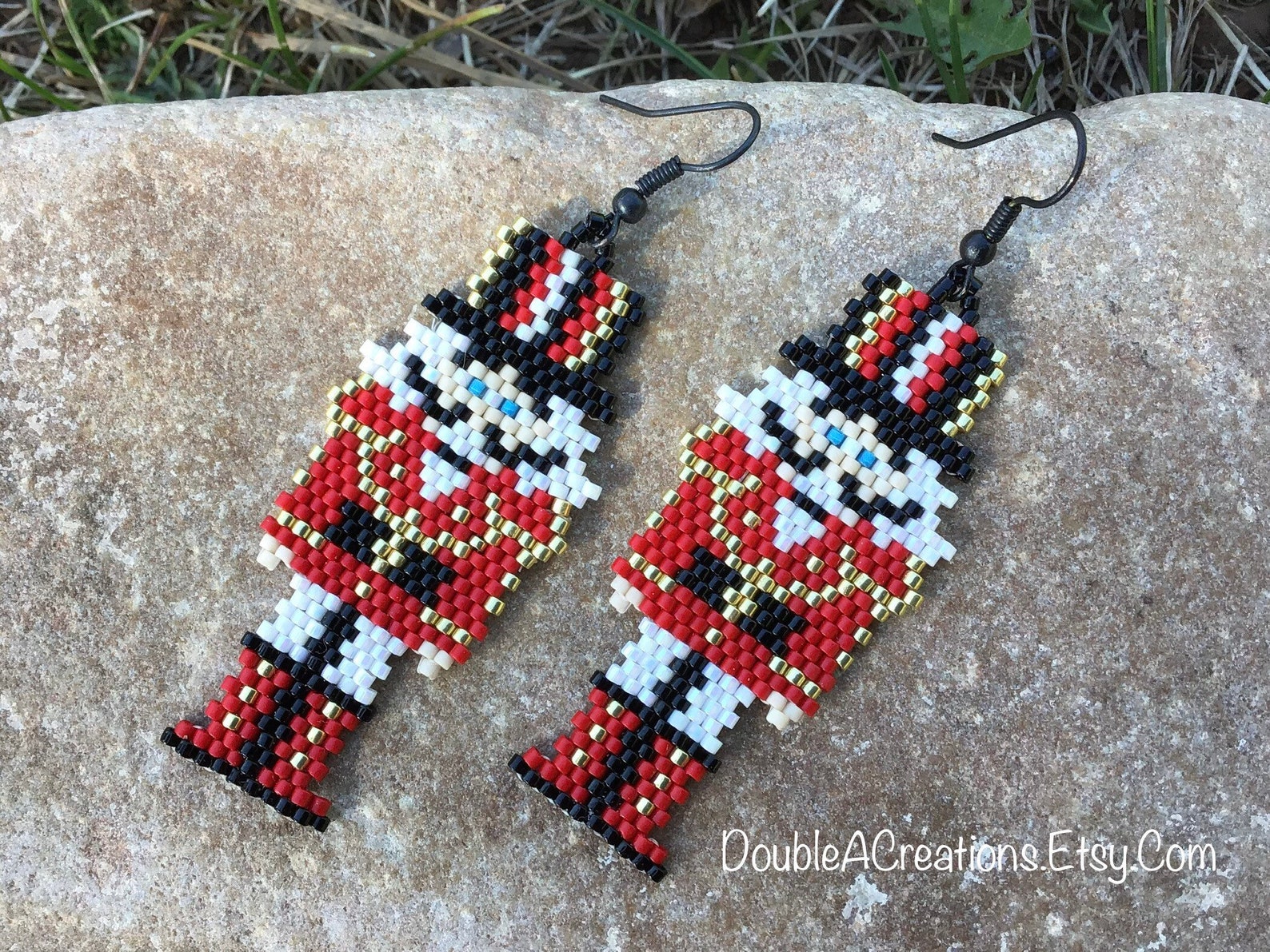 Nutcracker Beaded Earrings Etsy