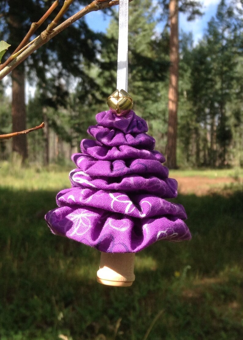 Primitive Purple Flower Power YoYo Christmas Tree Ornament Etsy