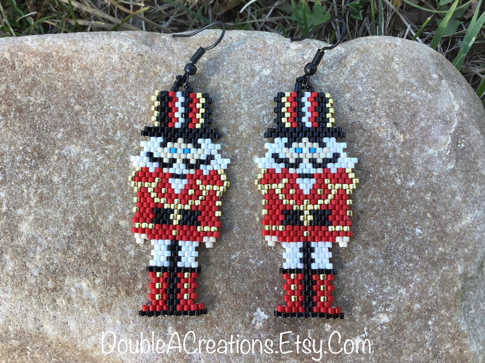 Nutcracker Beaded Earrings Etsy