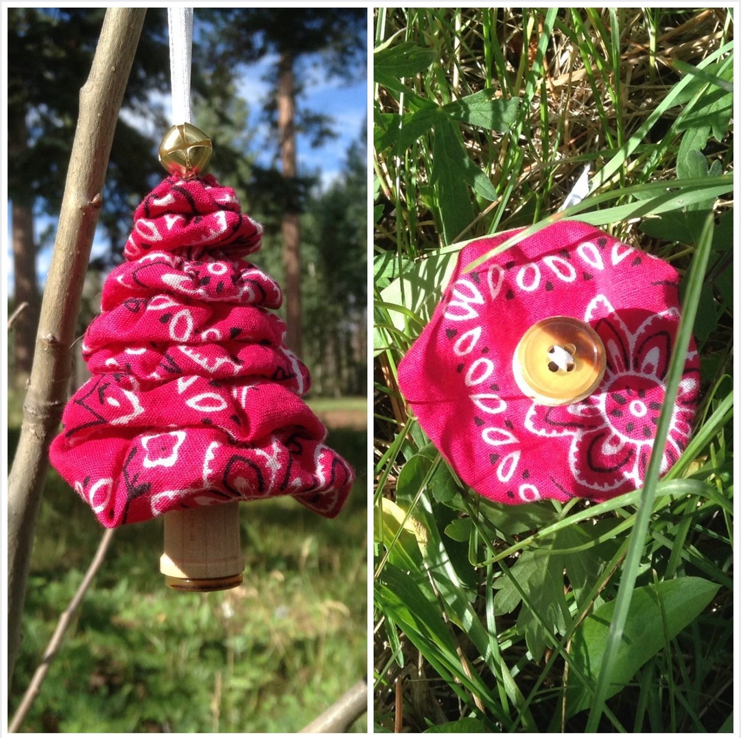 Primitive Red Bandana With Antler Base Yo-yo Christmas Tree - Etsy