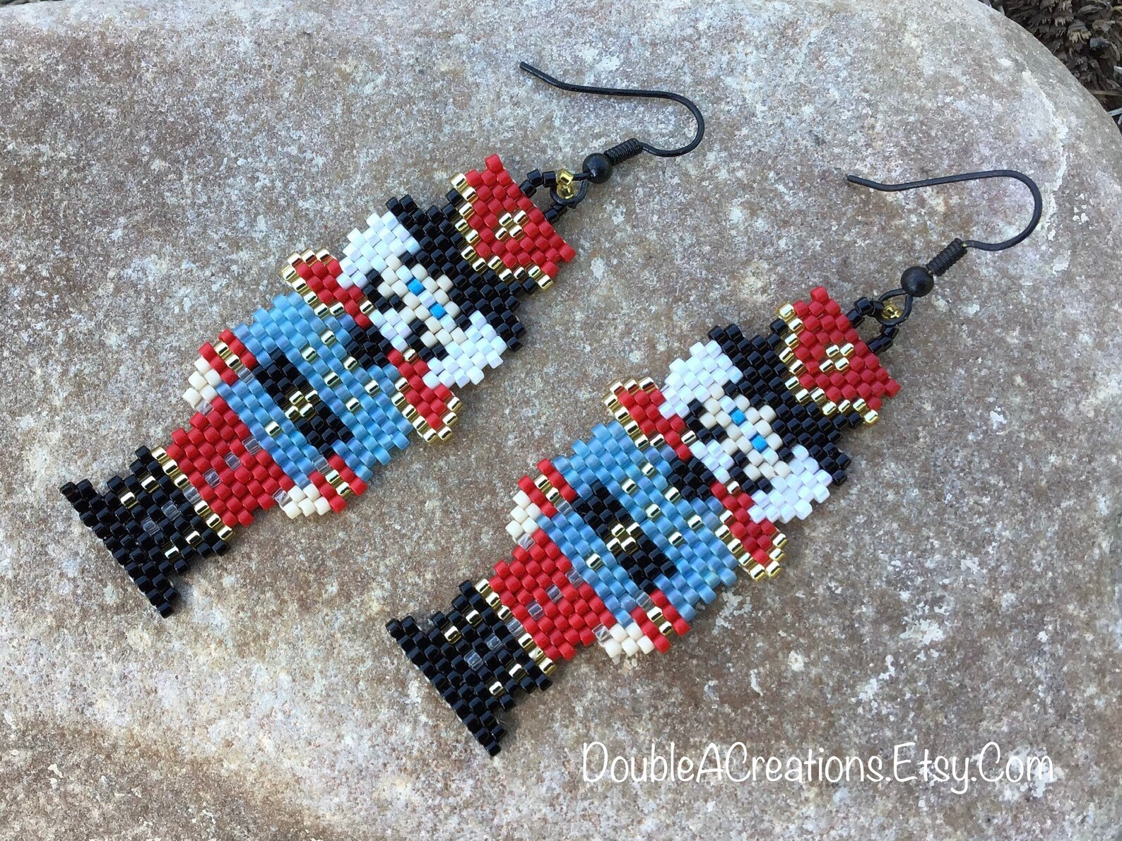 Nutcracker Beaded Earrings Etsy