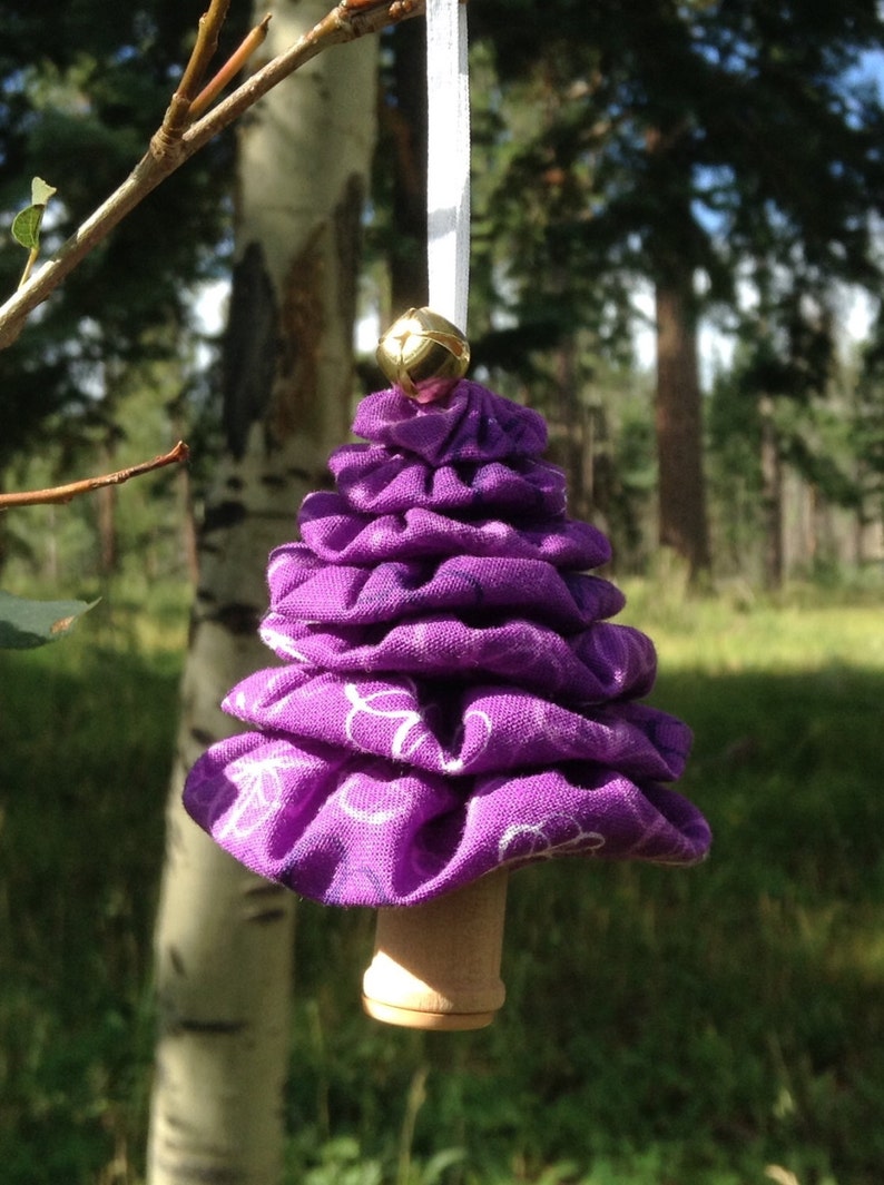 Primitive Purple Flower Power YoYo Christmas Tree Ornament Etsy