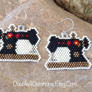 Sewing Machine Beaded Earrings Bild 2