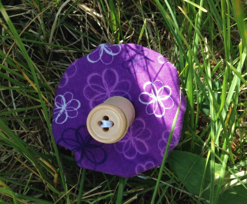 Primitive Purple Flower Power YoYo Christmas Tree Ornament Etsy