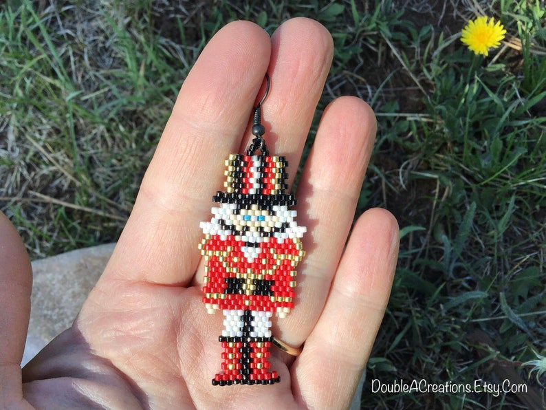 Nutcracker Beaded Earrings Etsy