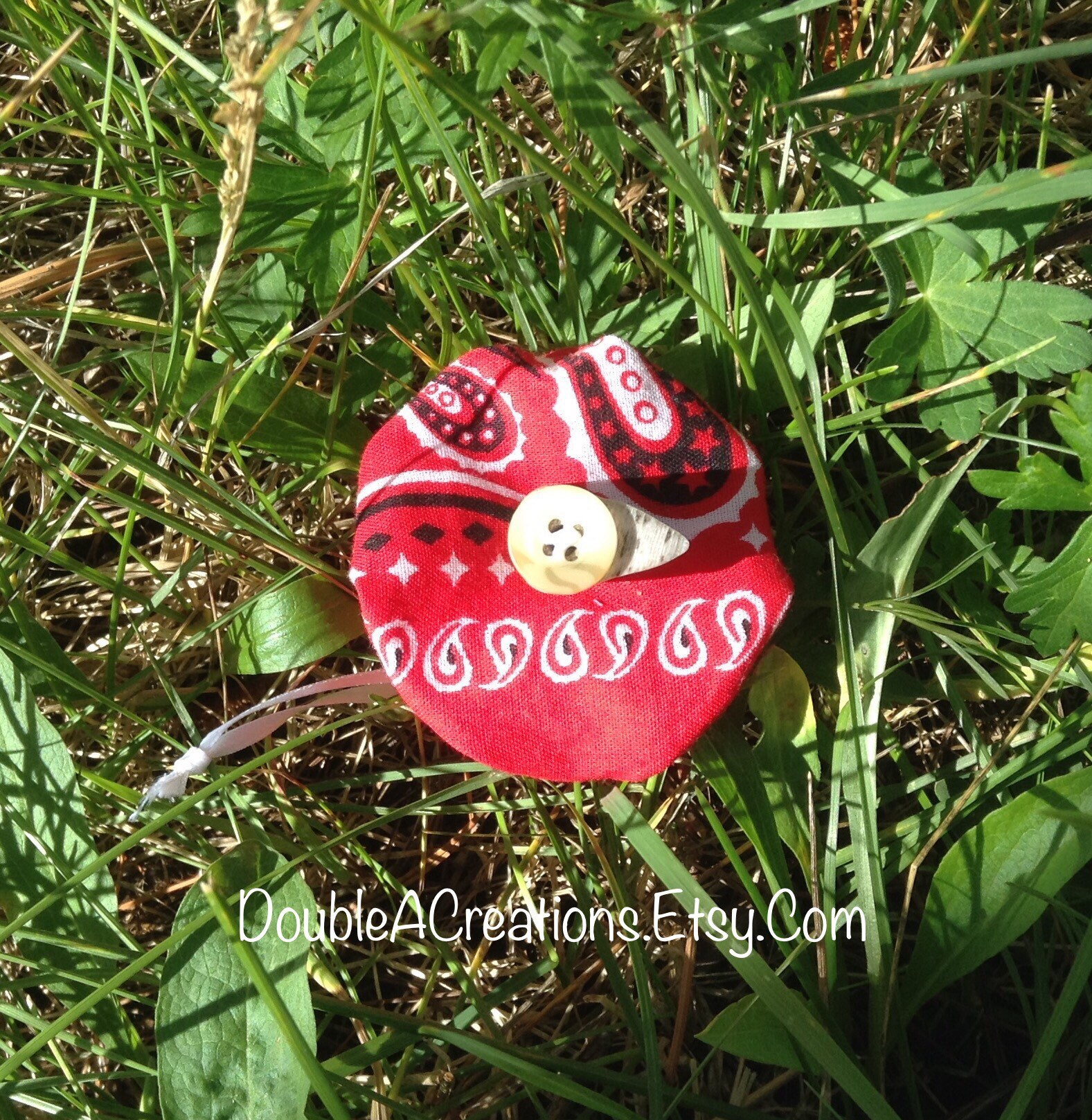 Primitive Red Bandana With Antler Base Yo-yo Christmas Tree Ornament - Etsy
