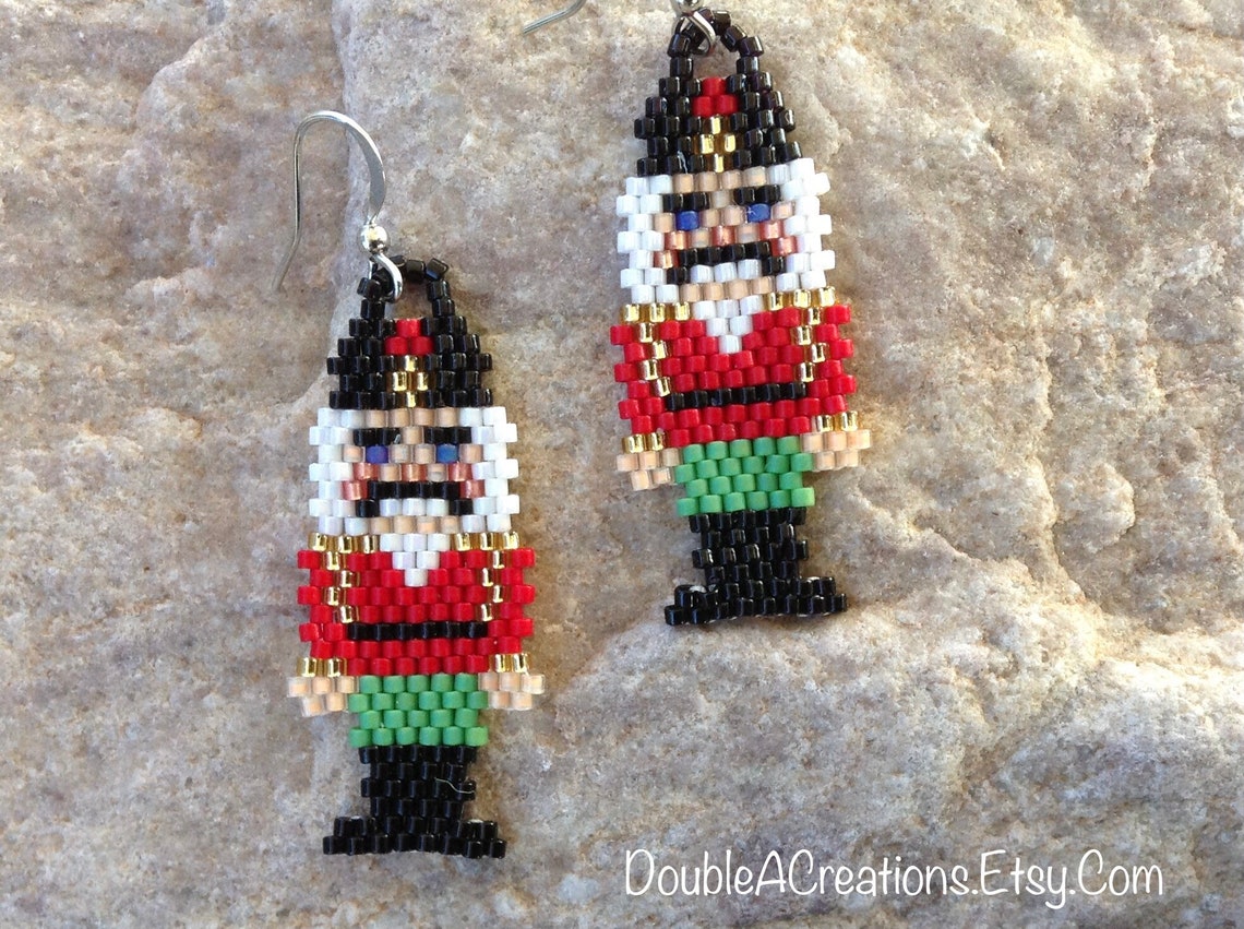 Nutcracker Beaded Earrings Etsy
