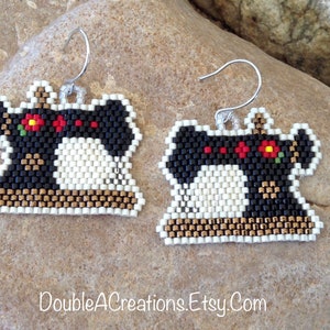 Sewing Machine Beaded Earrings Bild 5