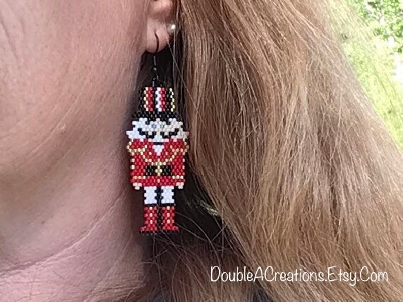Nutcracker Beaded Earrings Etsy