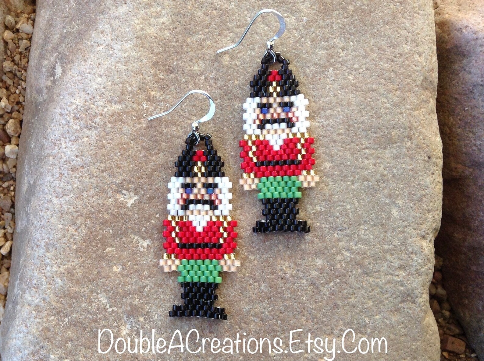 Nutcracker Beaded Earrings Etsy