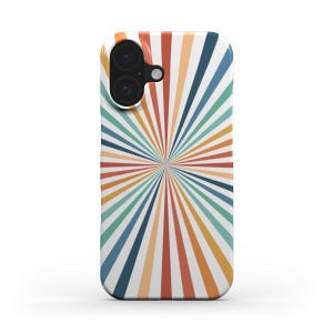 Funda para teléfono Psycho Stripe: fina y brillante para iPhone, Samsung, Huawei y Pixel | Diseño de los años 70