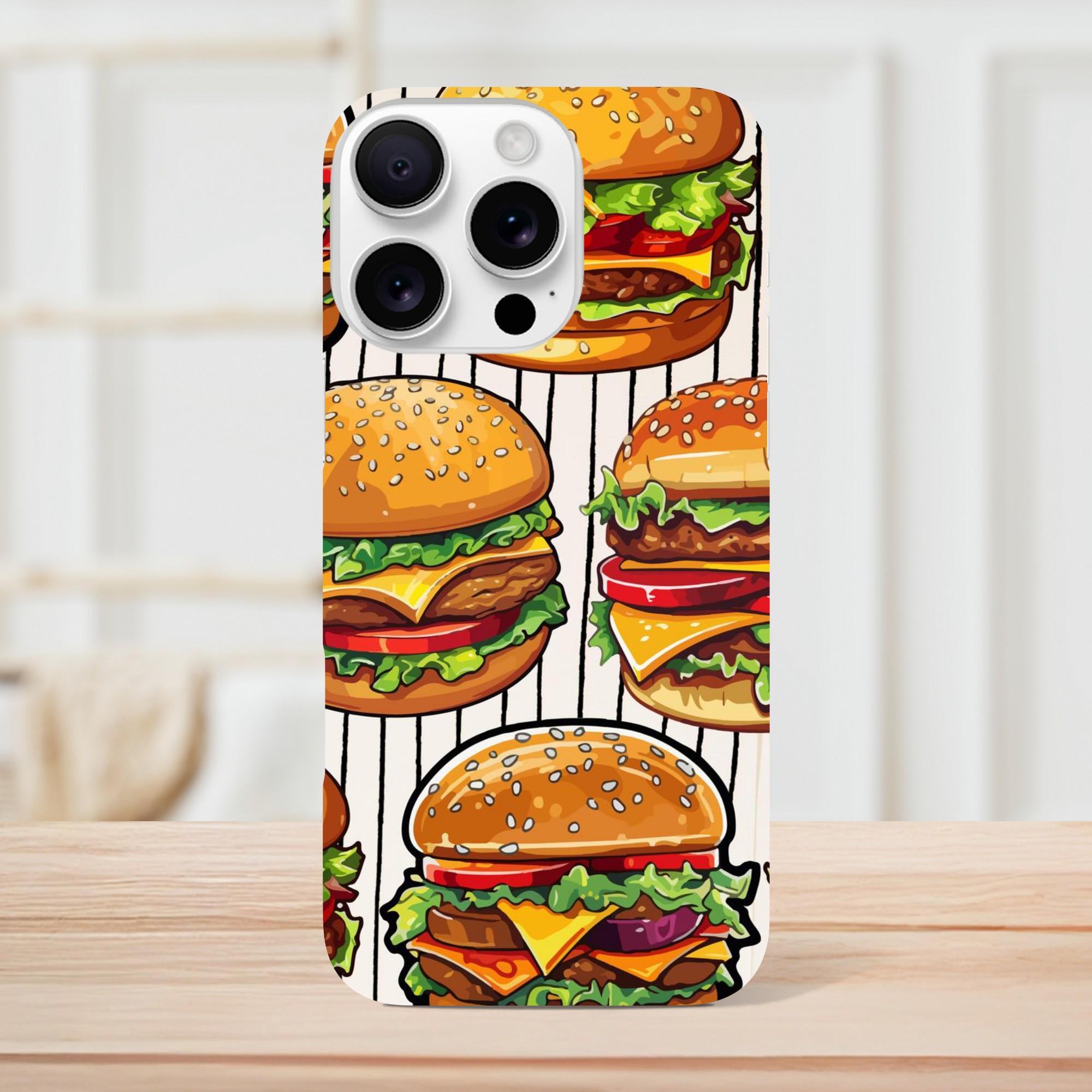 Burger Lover's Dream: Cheeseburger Phone Case - Slim & Stylish Foodie Design Burger Lover's Dream: Cheeseburger Phone Case - Slim & Stylish Foodie Design