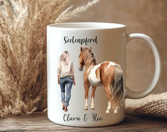 Personalized Horse Girl Mug | Gift for Equestrian with Name | Soul Horse Mug 11oz | Gift for Equestrians | Gift Ideas for Equestrians