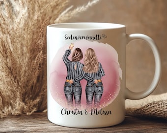 Taza personalizada para mejor amiga | Regalo para un ser querido | Persona favorita | Taza de mejor amiga para una noche de vino